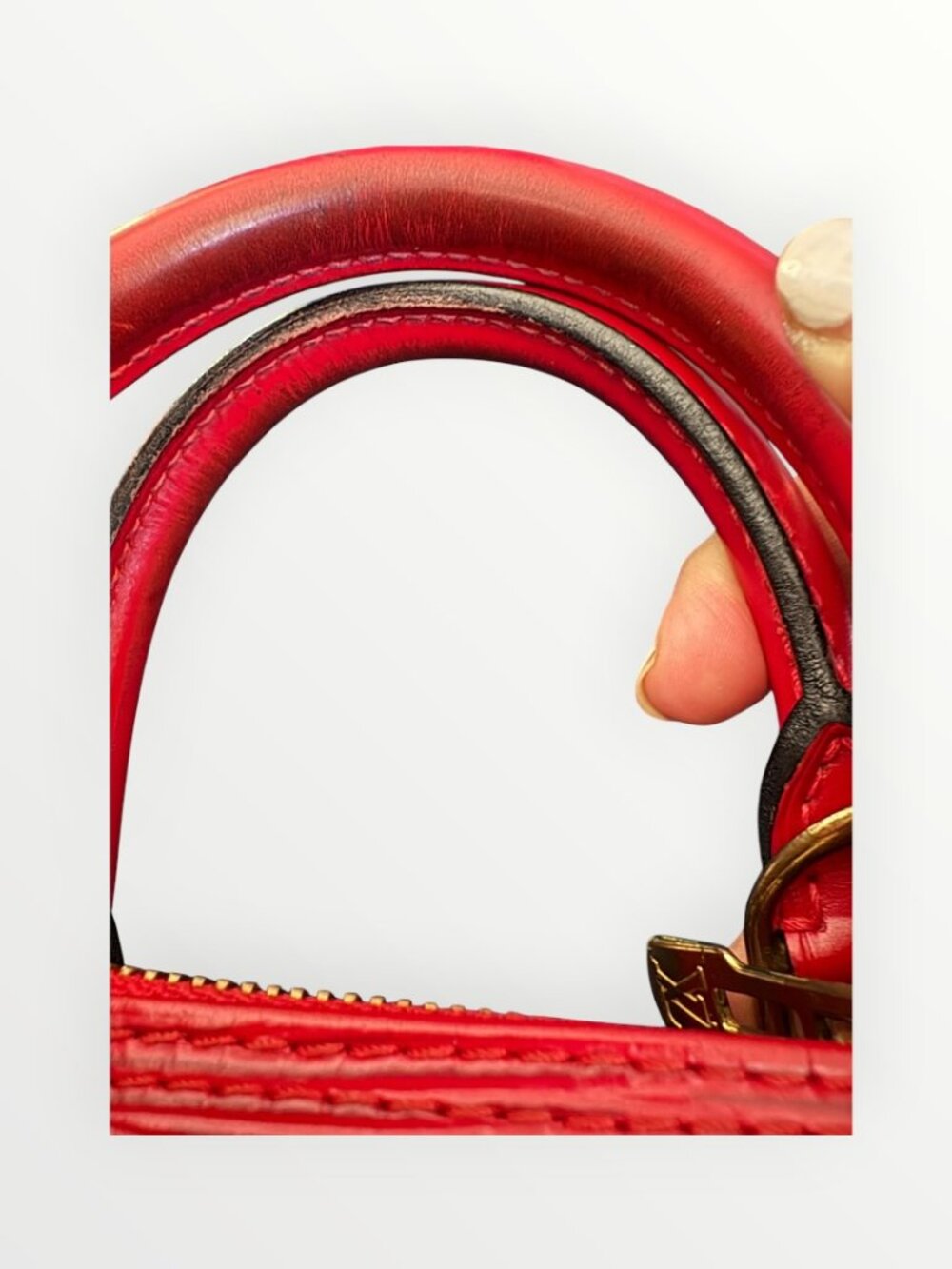 Louis Vuitton Red Epi Alma - INCLUDES COA AND LOCK & KEY - Picture 8 of 11